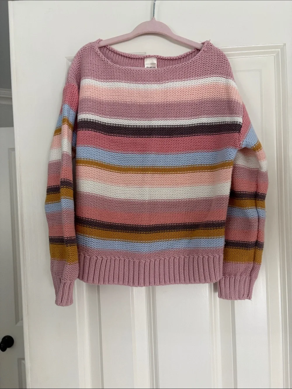 OshKosh B'gosh Pink Striped Crewneck Sweater